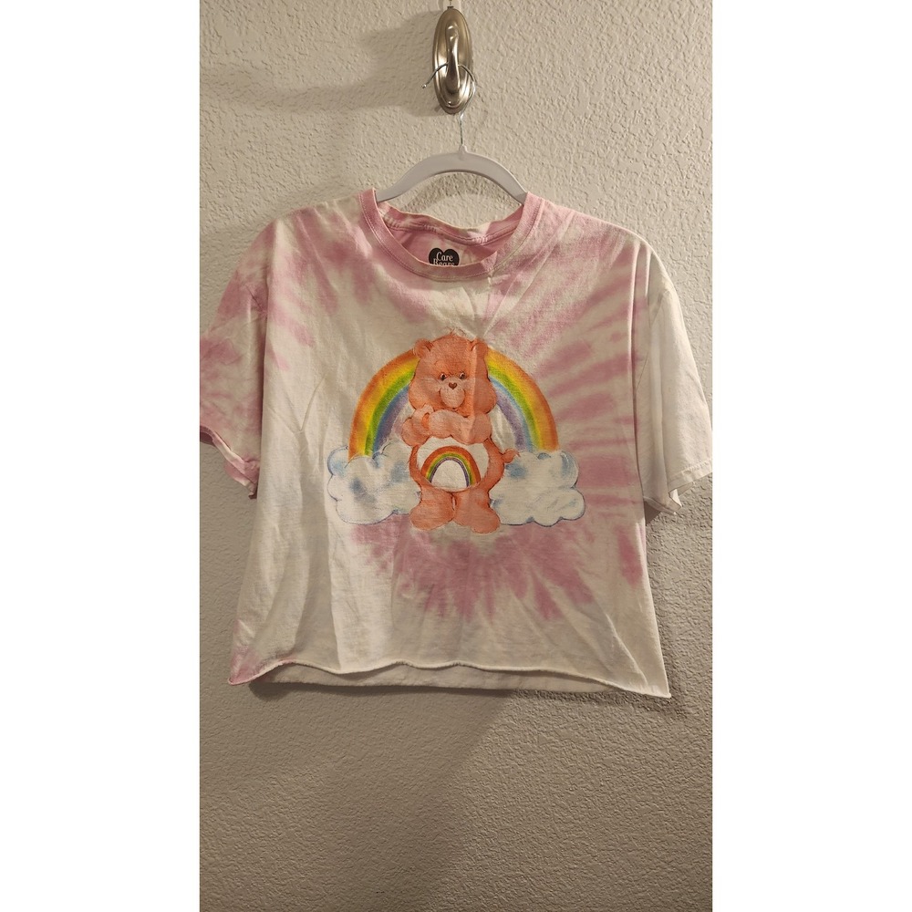Care Bears‎ Cheer Bear Tie-Dye Crop T-Shirt women's medium